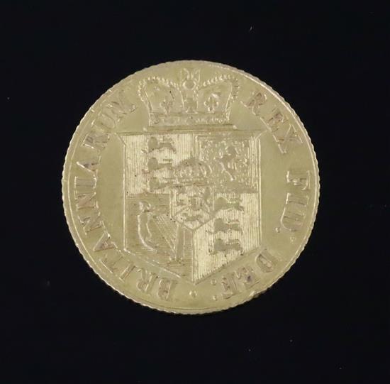 A George III gold half sovereign, 1817, GVF.